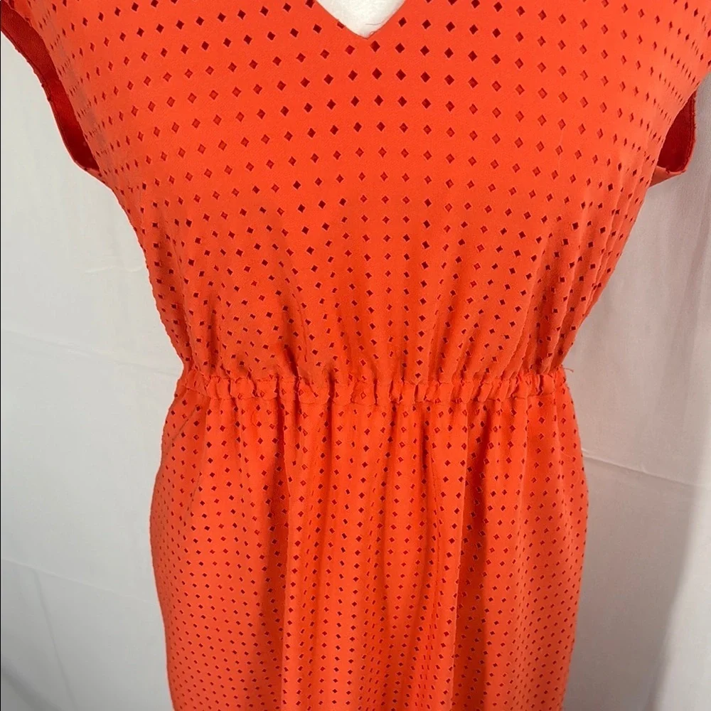 J. Crew Orange V-Neck Dress